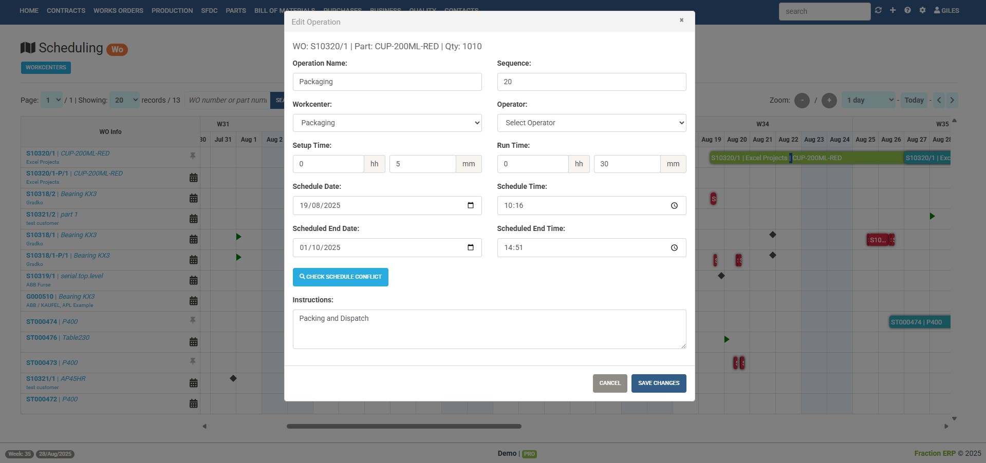 production scheduling tool