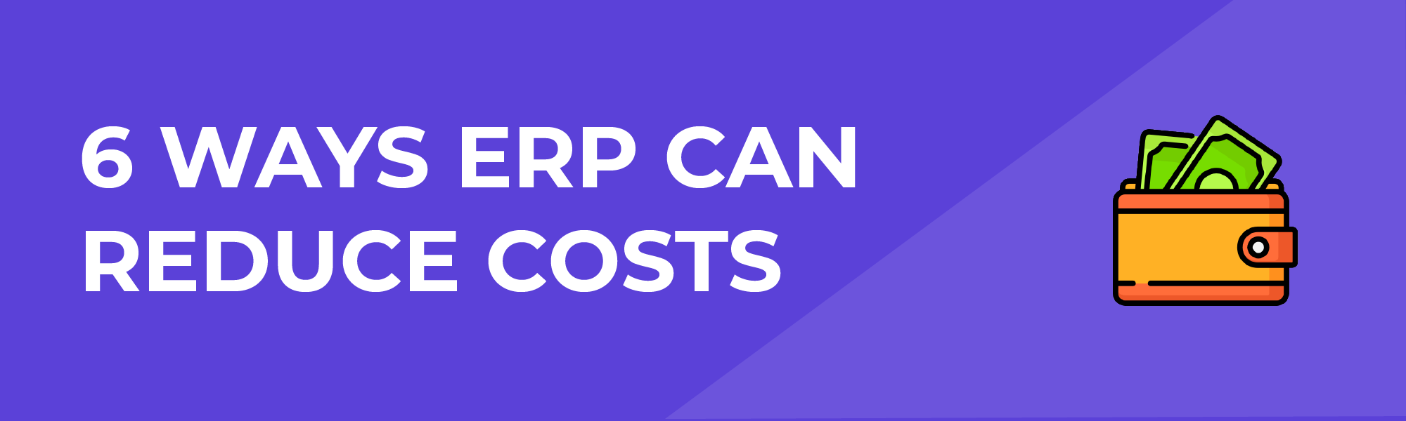 Six ways an ERP system can reduce costs